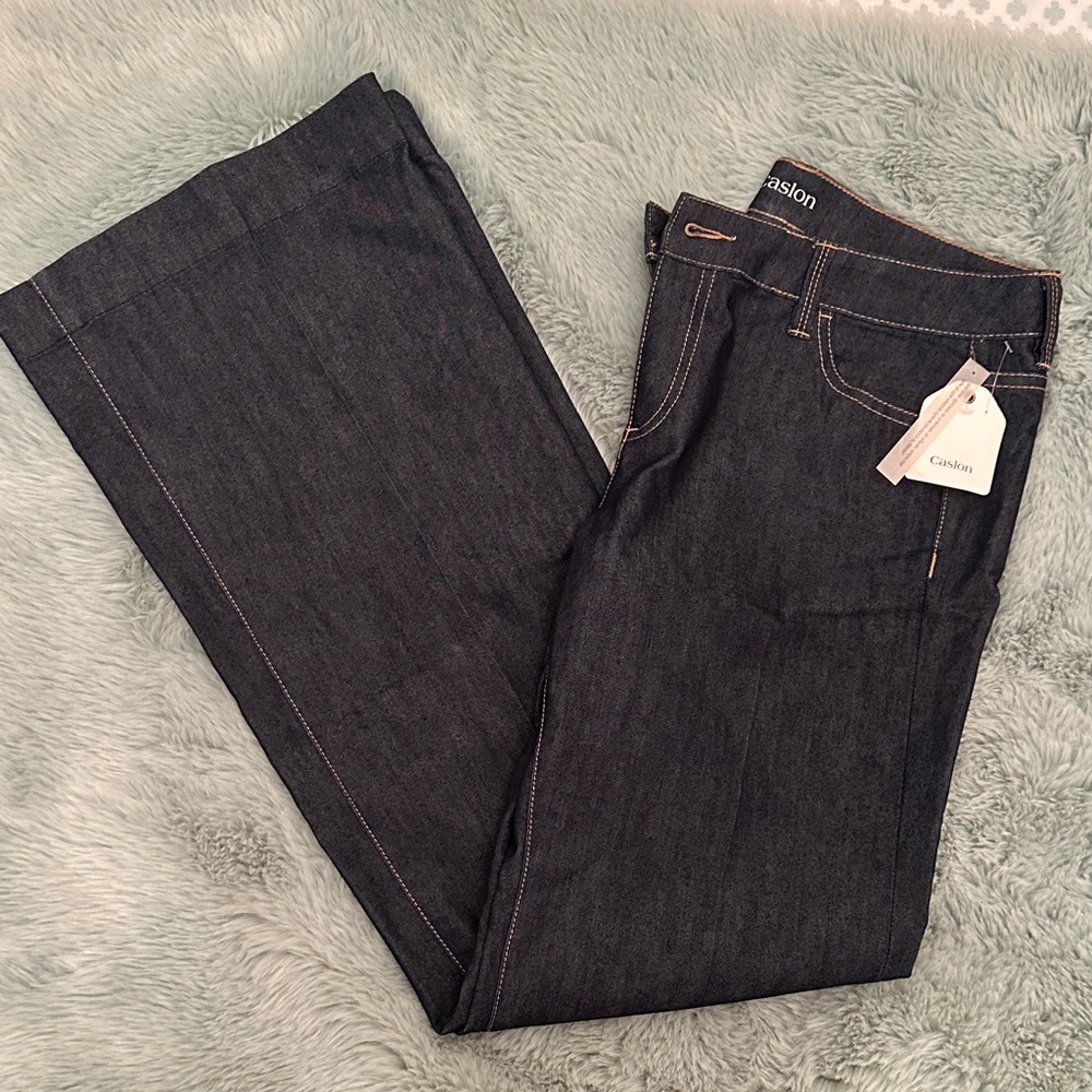 Caslon Dark Blue Flare & Wide Leg Jeans